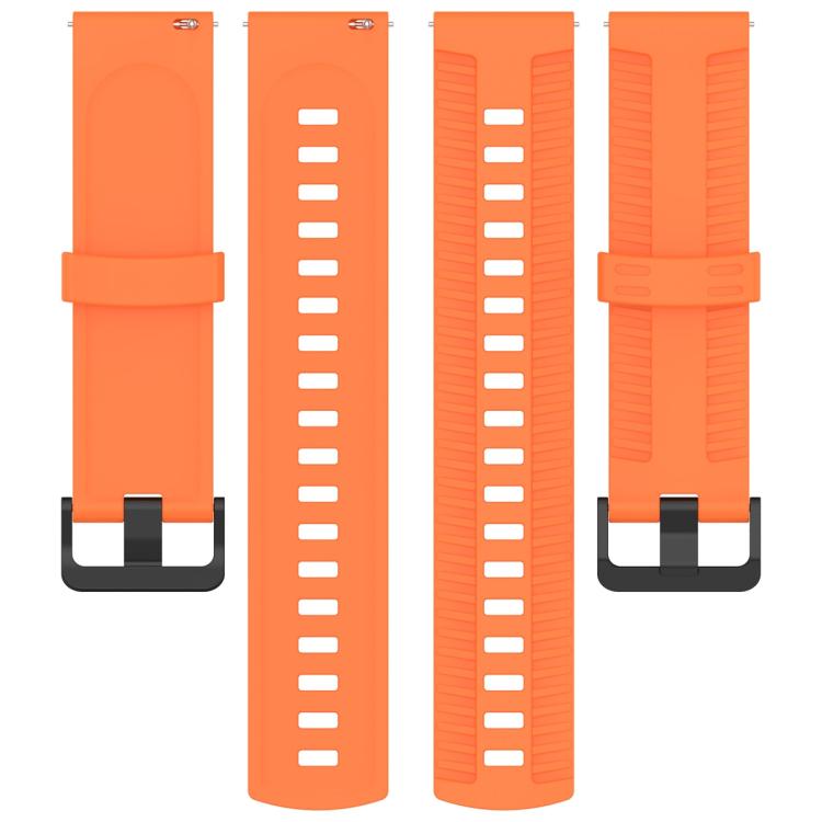 22mm Kalebol Black Buckle Tire Pattern Silicone Watch Band