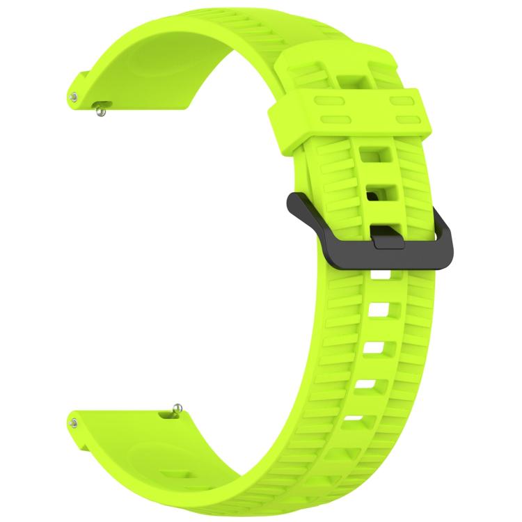 22mm Kalebol Black Buckle Tire Pattern Silicone Watch Band