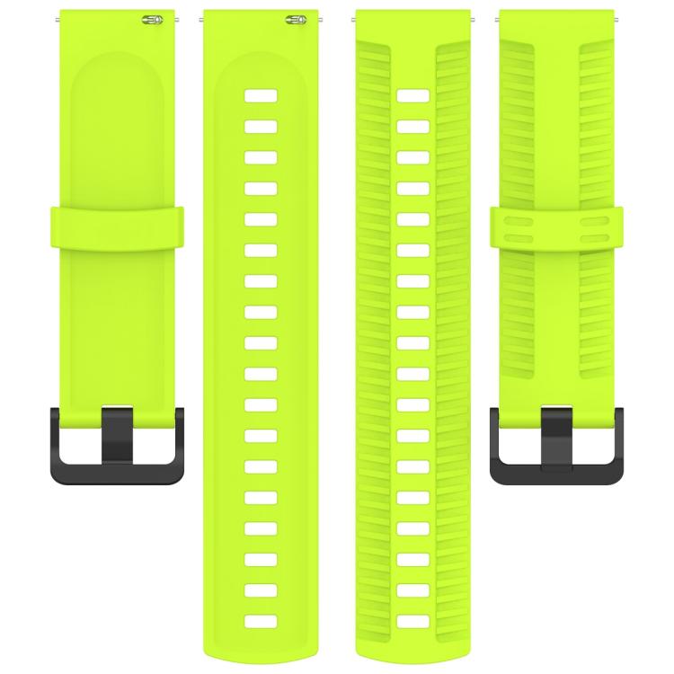 22mm Kalebol Black Buckle Tire Pattern Silicone Watch Band