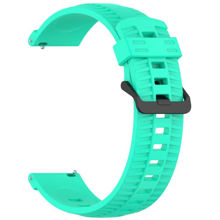 22mm Kalebol Black Buckle Tire Pattern Silicone Watch Band