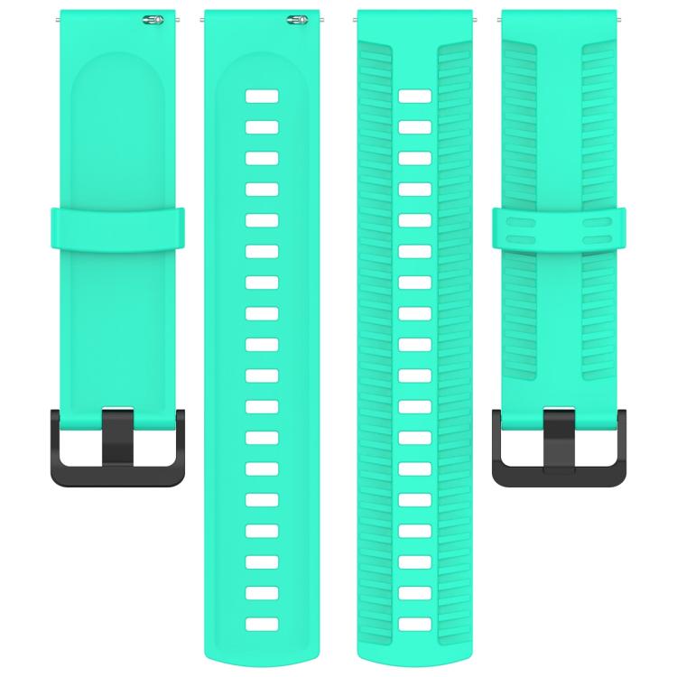 22mm Kalebol Black Buckle Tire Pattern Silicone Watch Band