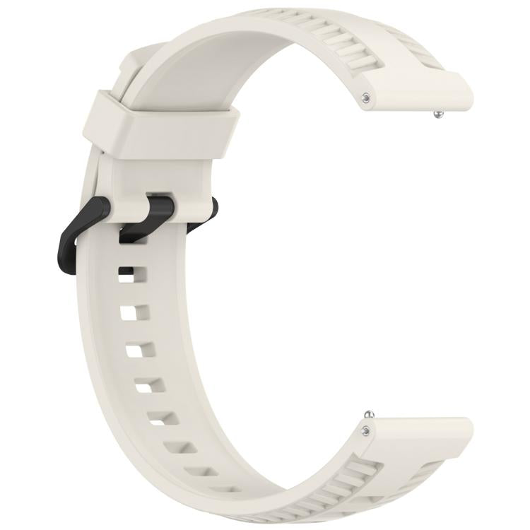 22mm Kalebol Black Buckle Tire Pattern Silicone Watch Band