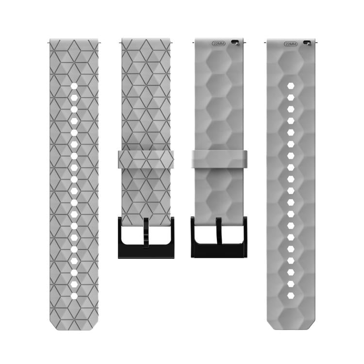 20mm Kalebol Football Pattern Solid Color Silicone Strap