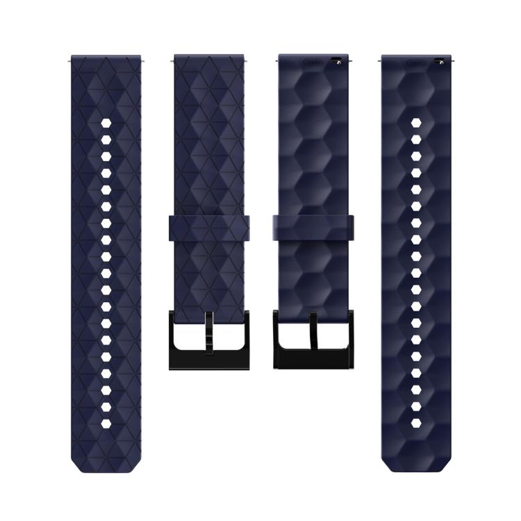 20mm Kalebol Football Pattern Solid Color Silicone Strap