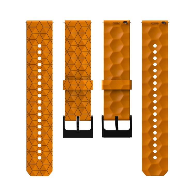 20mm Kalebol Football Pattern Solid Color Silicone Strap