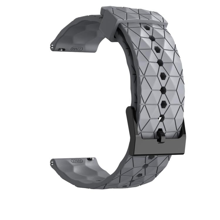 20mm Kalebol Football Pattern Solid Color Silicone Strap