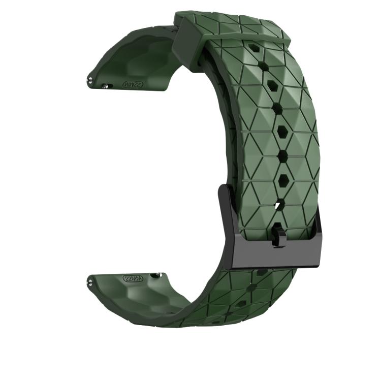 20mm Kalebol Football Pattern Solid Color Silicone Strap