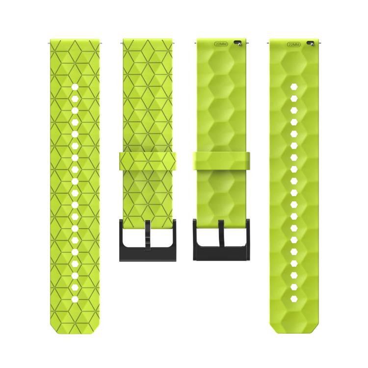 20mm Kalebol Football Pattern Solid Color Silicone Strap