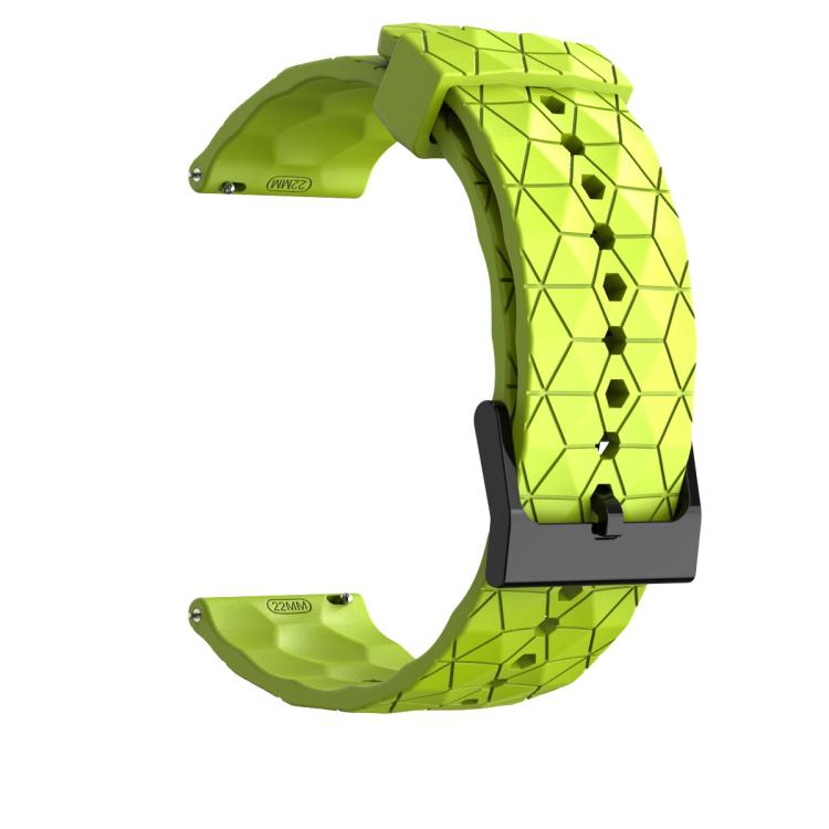 20mm Kalebol Football Pattern Solid Color Silicone Strap