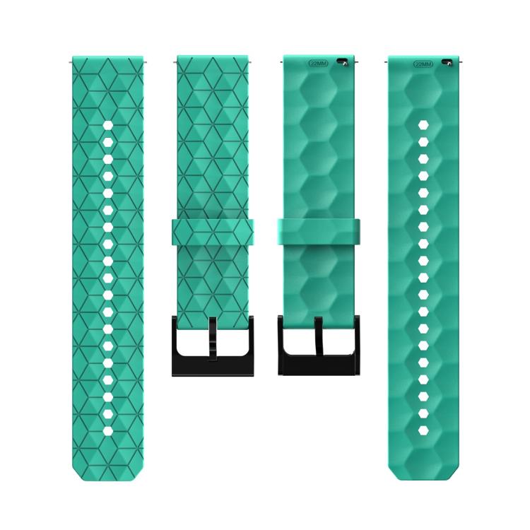 20mm Kalebol Football Pattern Solid Color Silicone Strap