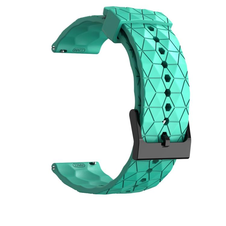 20mm Kalebol Football Pattern Solid Color Silicone Strap