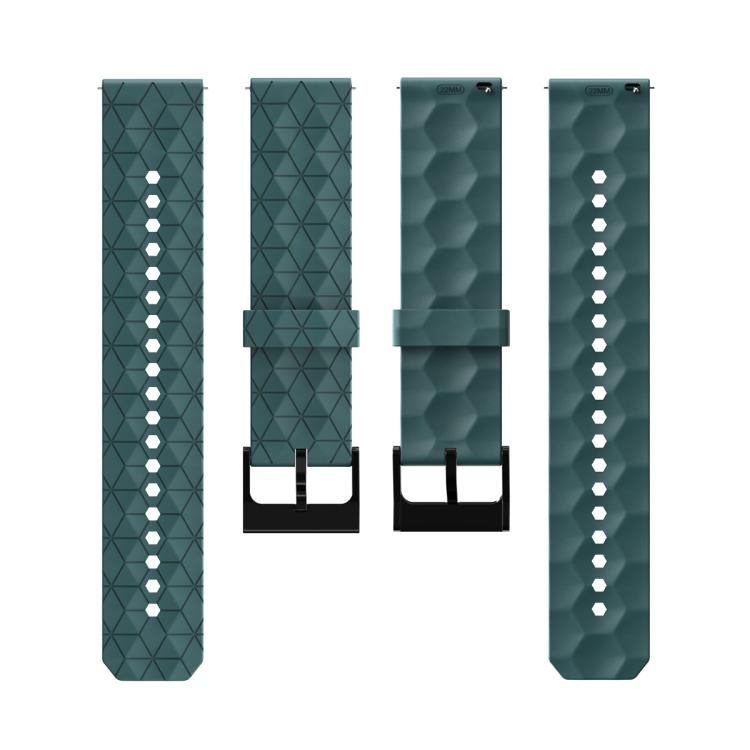 20mm Kalebol Football Pattern Solid Color Silicone Strap