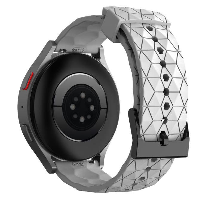 22mm Kalebol Football Pattern Solid Color Silicone Strap