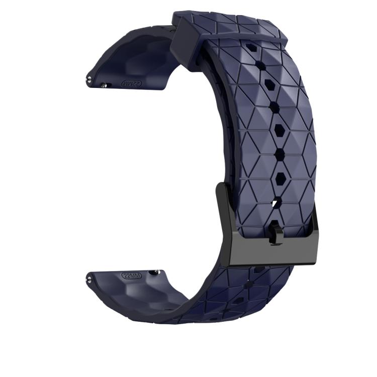 22mm Kalebol Football Pattern Solid Color Silicone Strap
