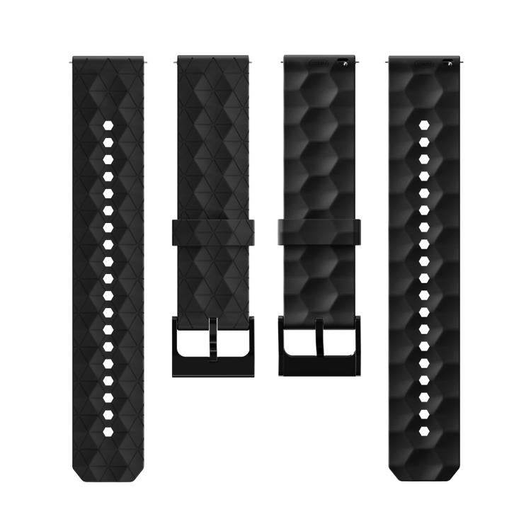 22mm Kalebol Football Pattern Solid Color Silicone Strap