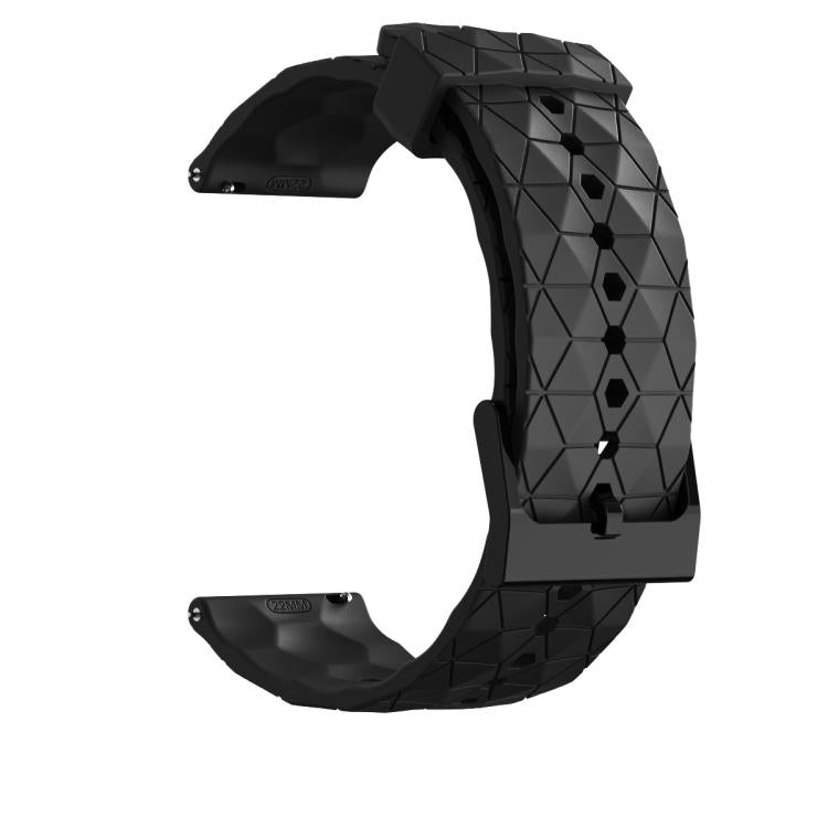 22mm Kalebol Football Pattern Solid Color Silicone Strap