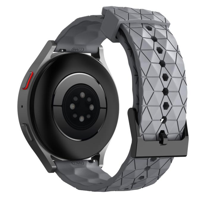 22mm Kalebol Football Pattern Solid Color Silicone Strap