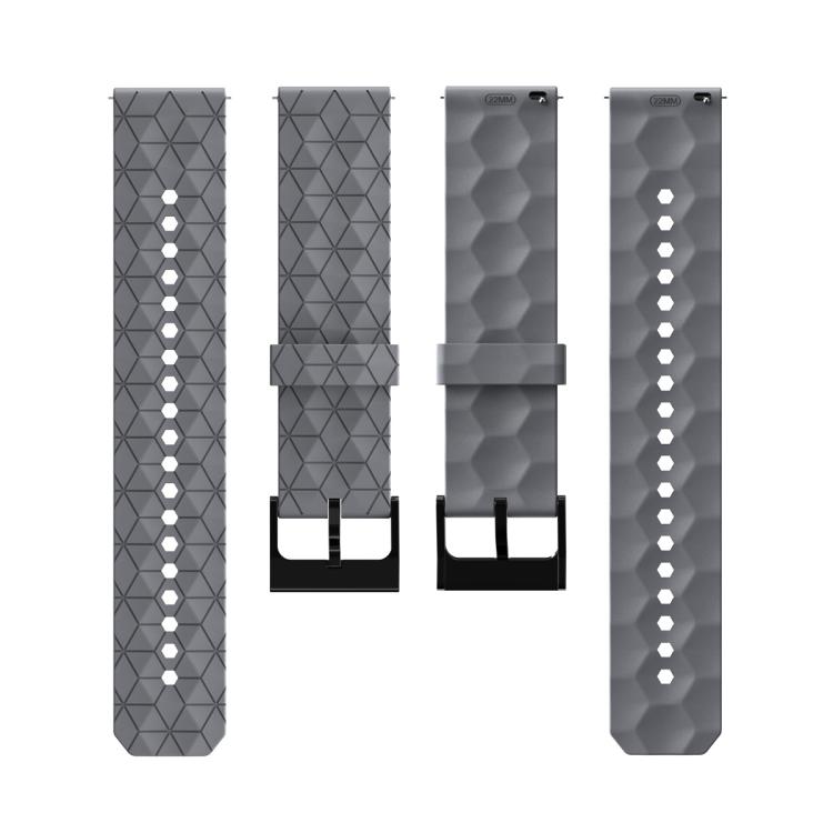 22mm Kalebol Football Pattern Solid Color Silicone Strap