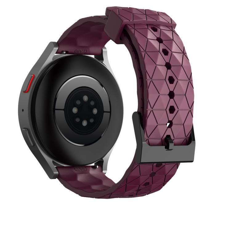 22mm Kalebol Football Pattern Solid Color Silicone Strap