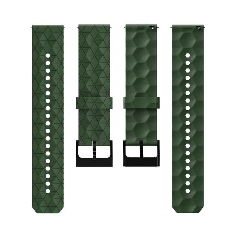 22mm Kalebol Football Pattern Solid Color Silicone Strap
