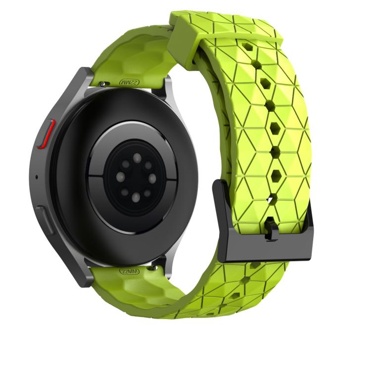 22mm Kalebol Football Pattern Solid Color Silicone Strap