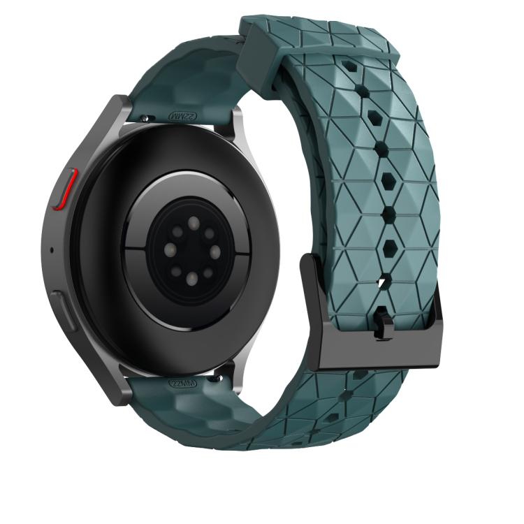 22mm Kalebol Football Pattern Solid Color Silicone Strap