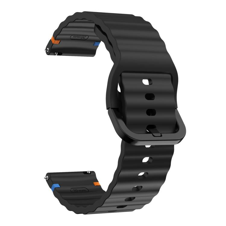 22mm Kalebol Wave Stitch Silicone Watch Band