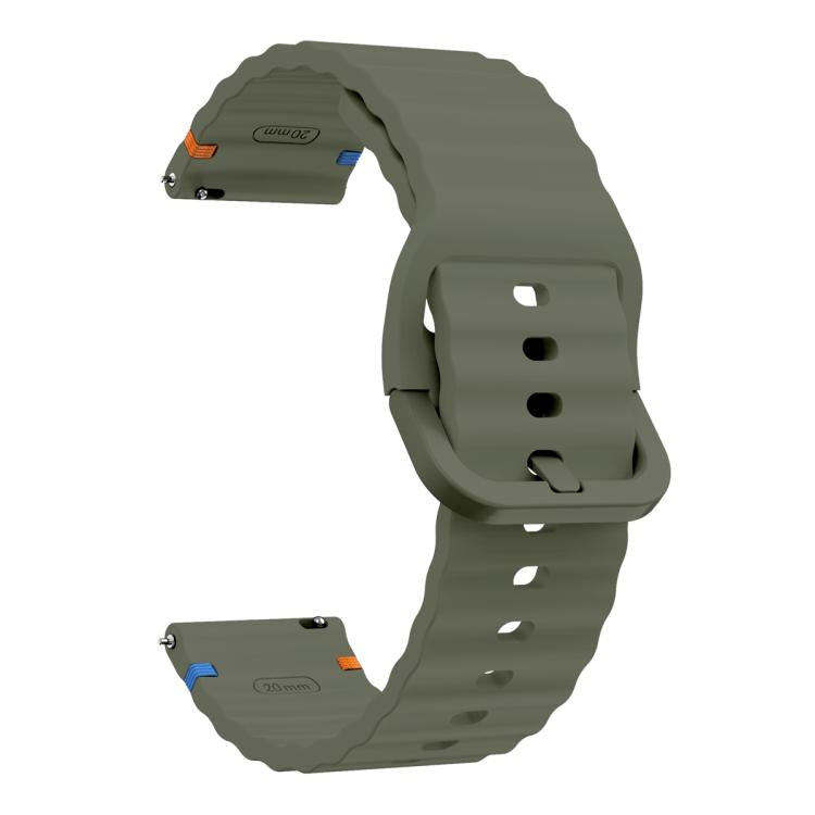 22mm Kalebol Wave Stitch Silicone Watch Band