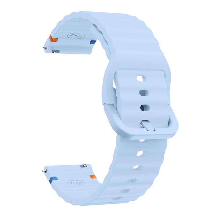 22mm Kalebol Wave Stitch Silicone Watch Band