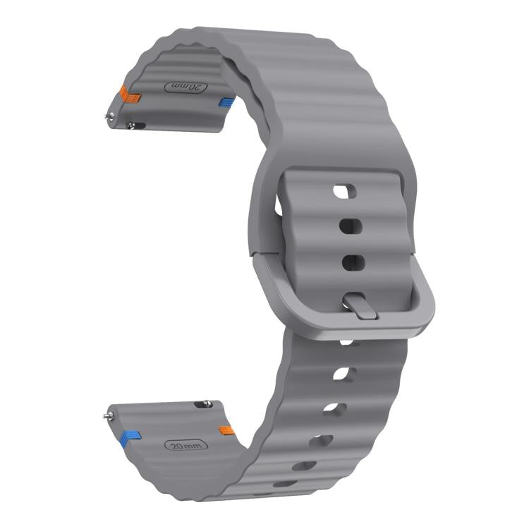 22mm Kalebol Wave Stitch Silicone Watch Band