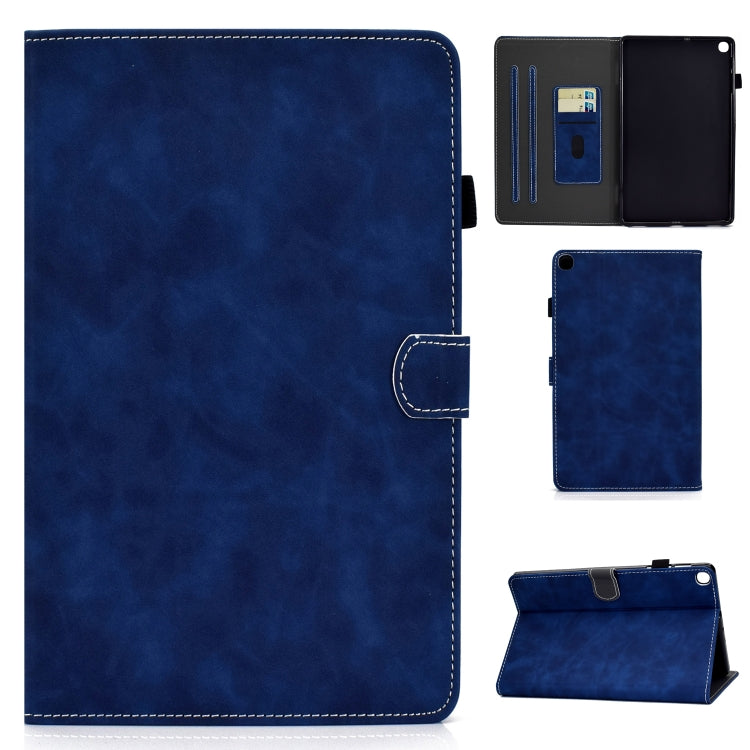 For Samsung Galaxy Tab A7 10.4 2020 T500 Cowhide Texture Horizontal Flip Leather Case with Holder & Card Slots