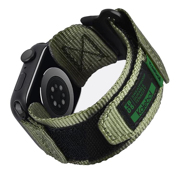 For Apple Watch 42mm / 41mm / 40mm / 38mm Kalebol Canvas Nylon Hook and Loop Watch Band
