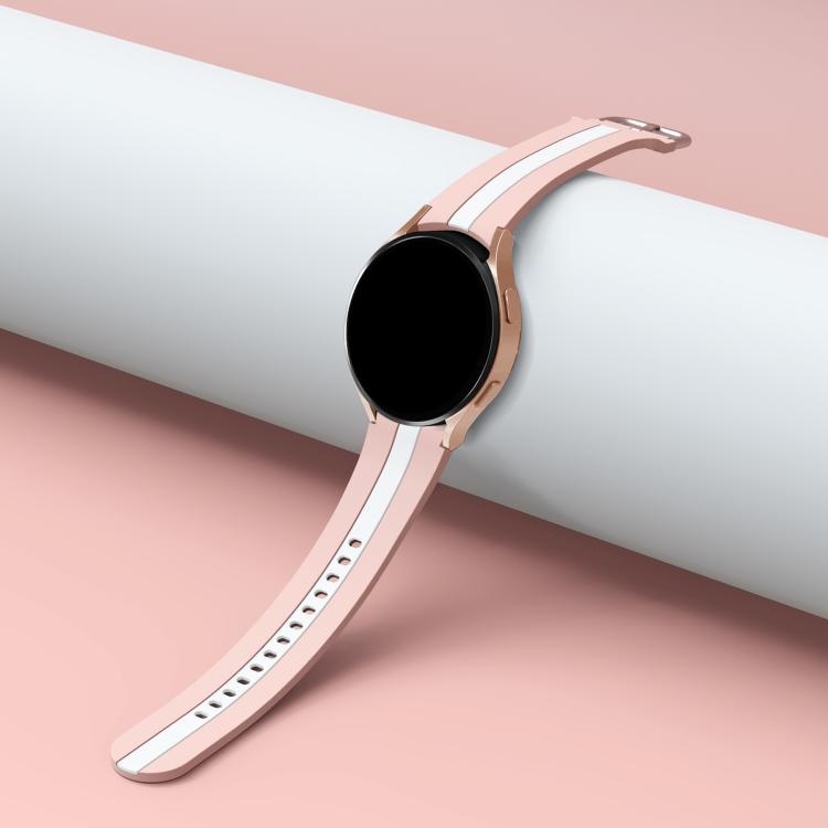 For Samsung Galaxy Watch7 / 6 / 5 Kalebol Three Vertical Stripes Same Color Buckle Silicone Strap