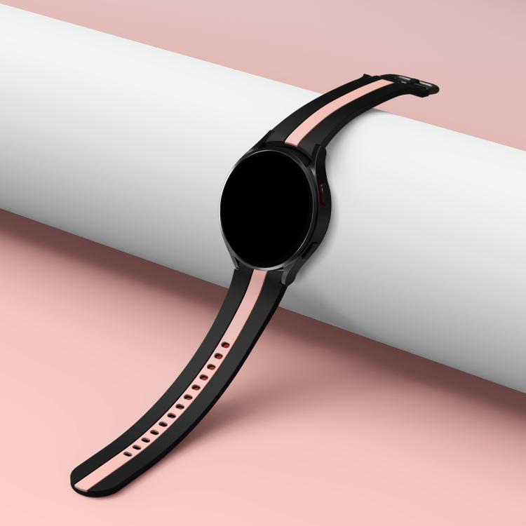 For Samsung Galaxy Watch7 / 6 / 5 Kalebol Three Vertical Stripes Same Color Buckle Silicone Strap