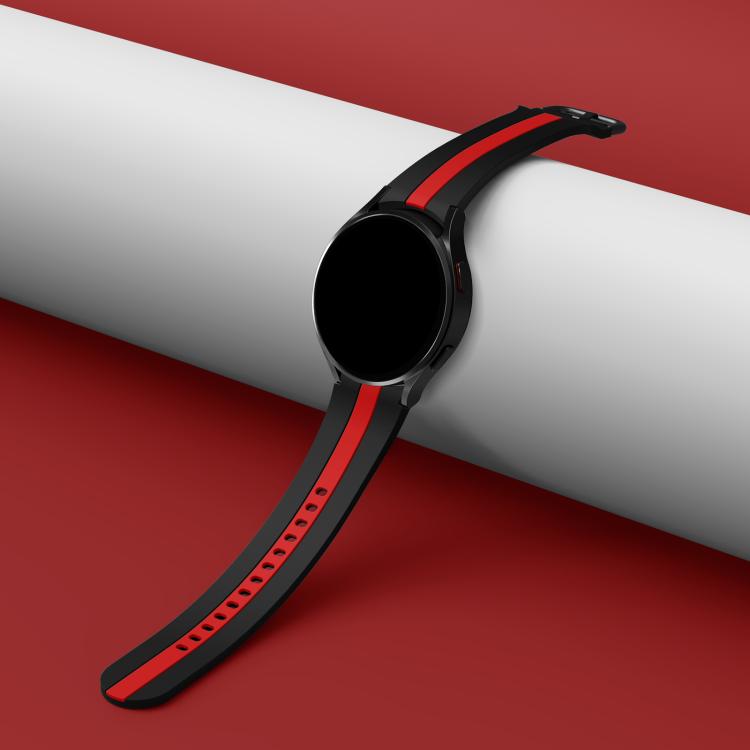 For Samsung Galaxy Watch7 / 6 / 5 Kalebol Three Vertical Stripes Same Color Buckle Silicone Strap