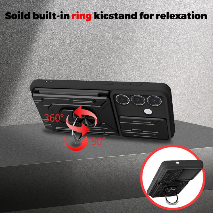 For Samsung Galaxy S26+ 5G Sliding Camshield TPU+PC Phone Case with Card Slot