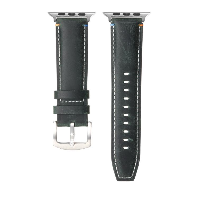 For Apple Watch 42mm / 41mm / 40mm / 38mm Kalebol Stitched Genuine Leather Watch Band