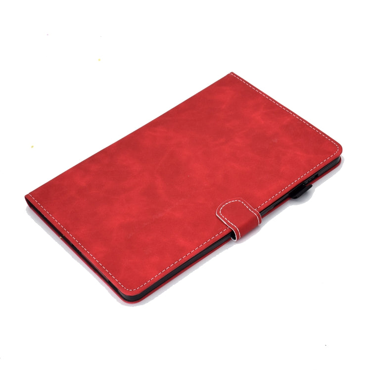 For Samsung Galaxy Tab S8 / Galaxy Tab S7 T870 Cowhide Texture Horizontal Flip Leather Case with Holder & Card Slots & Sleep / Wake-up Function