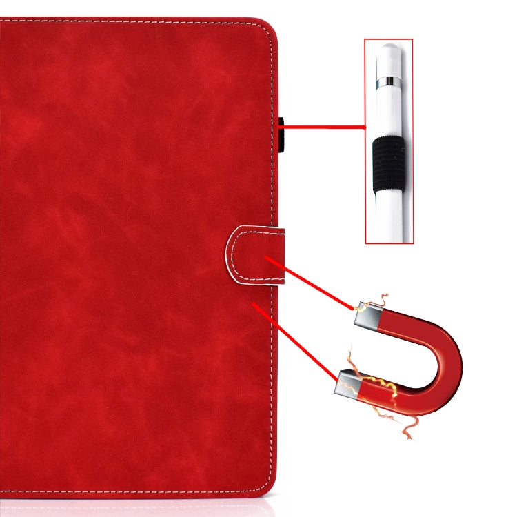 For Samsung Galaxy Tab S8 / Galaxy Tab S7 T870 Cowhide Texture Horizontal Flip Leather Case with Holder & Card Slots & Sleep / Wake-up Function