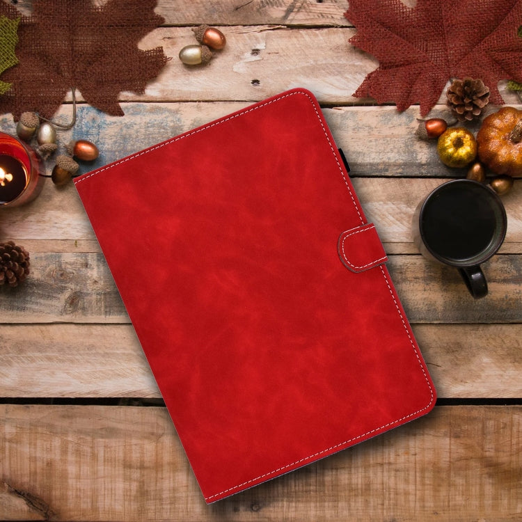 For Samsung Galaxy Tab S8 / Galaxy Tab S7 T870 Cowhide Texture Horizontal Flip Leather Case with Holder & Card Slots & Sleep / Wake-up Function