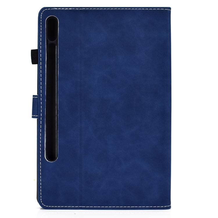 For Samsung Galaxy Tab S8 / Galaxy Tab S7 T870 Cowhide Texture Horizontal Flip Leather Case with Holder & Card Slots & Sleep / Wake-up Function