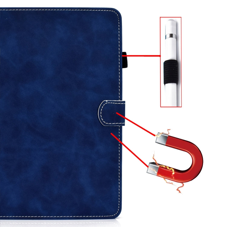 For Samsung Galaxy Tab S8 / Galaxy Tab S7 T870 Cowhide Texture Horizontal Flip Leather Case with Holder & Card Slots & Sleep / Wake-up Function