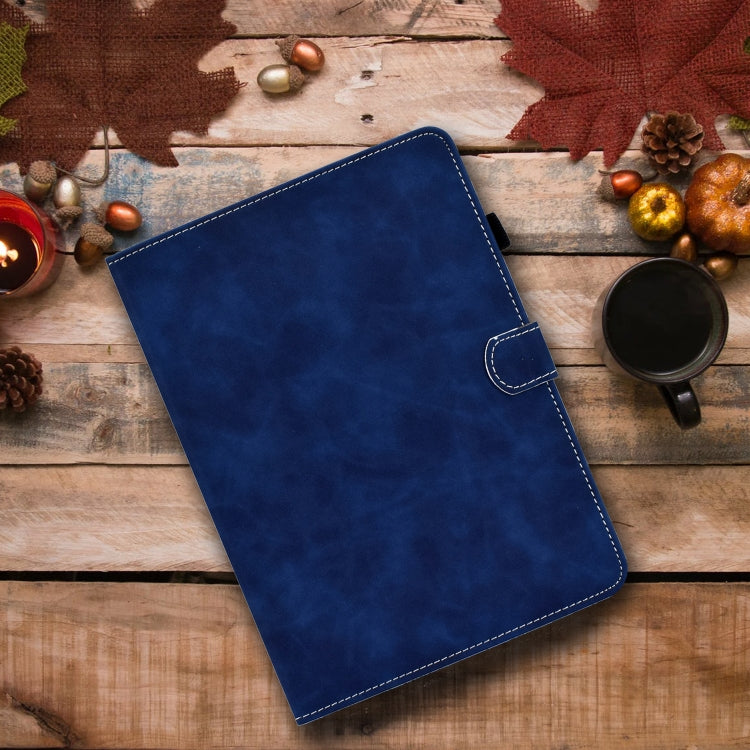 For Samsung Galaxy Tab S8 / Galaxy Tab S7 T870 Cowhide Texture Horizontal Flip Leather Case with Holder & Card Slots & Sleep / Wake-up Function