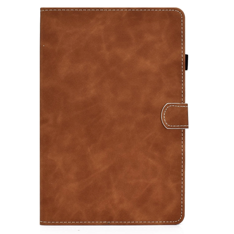 For Samsung Galaxy Tab S8 / Galaxy Tab S7 T870 Cowhide Texture Horizontal Flip Leather Case with Holder & Card Slots & Sleep / Wake-up Function