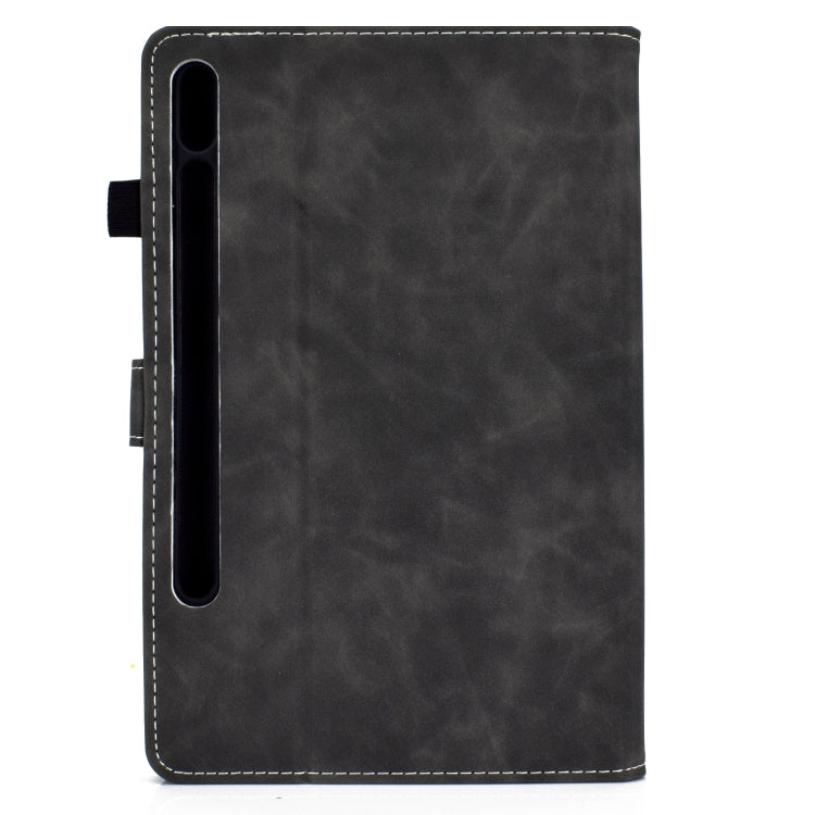For Samsung Galaxy Tab S8 / Galaxy Tab S7 T870 Cowhide Texture Horizontal Flip Leather Case with Holder & Card Slots & Sleep / Wake-up Function