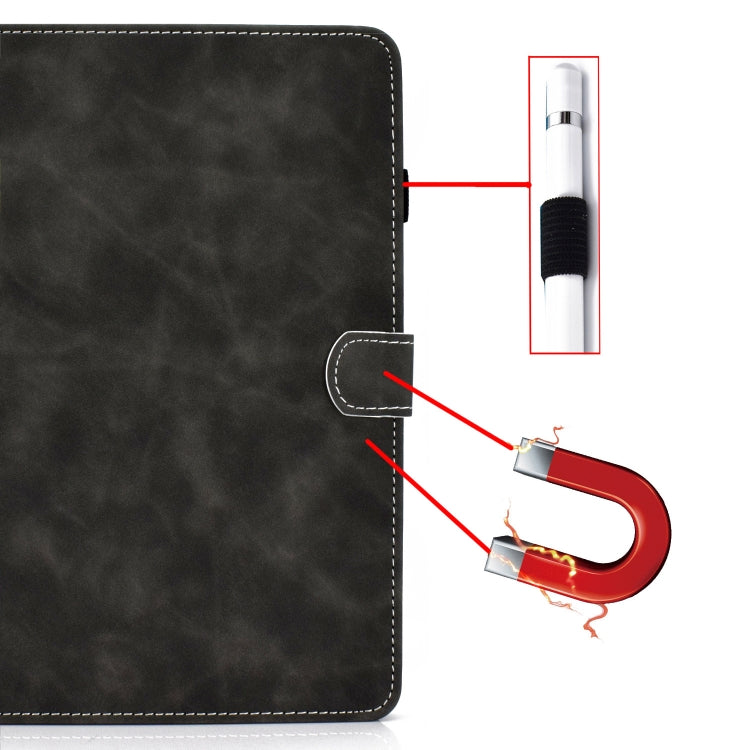 For Samsung Galaxy Tab S8 / Galaxy Tab S7 T870 Cowhide Texture Horizontal Flip Leather Case with Holder & Card Slots & Sleep / Wake-up Function