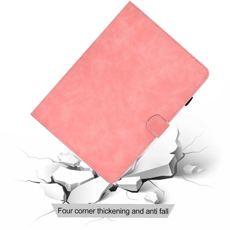 For Samsung Galaxy Tab S8 / Galaxy Tab S7 T870 Cowhide Texture Horizontal Flip Leather Case with Holder & Card Slots & Sleep / Wake-up Function