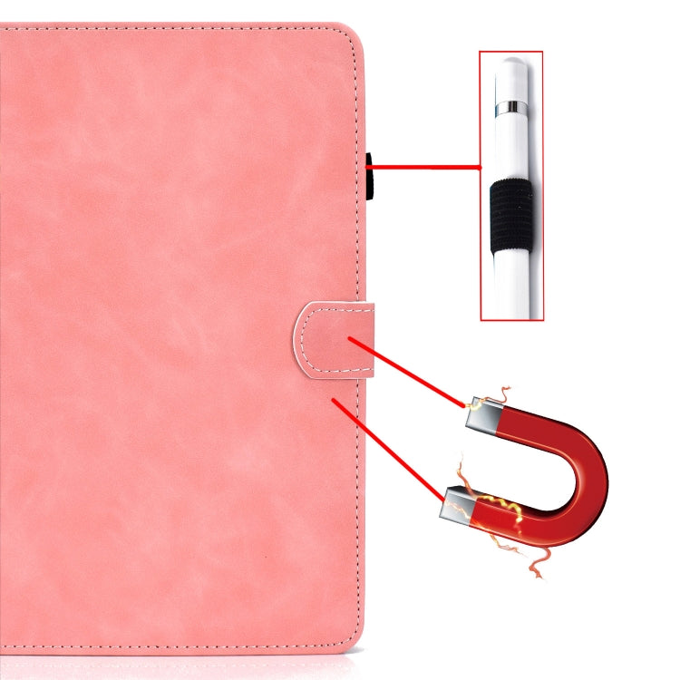 For Samsung Galaxy Tab S8 / Galaxy Tab S7 T870 Cowhide Texture Horizontal Flip Leather Case with Holder & Card Slots & Sleep / Wake-up Function