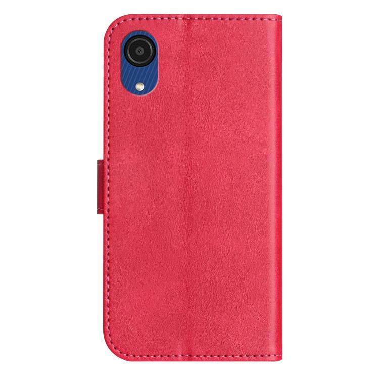 For Samsung Galaxy A03 Core Dual-Folded S-shape Leather Phone Case