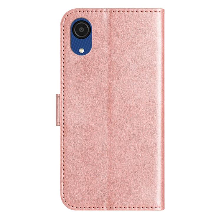 For Samsung Galaxy A03 Core Dual-Folded S-shape Leather Phone Case